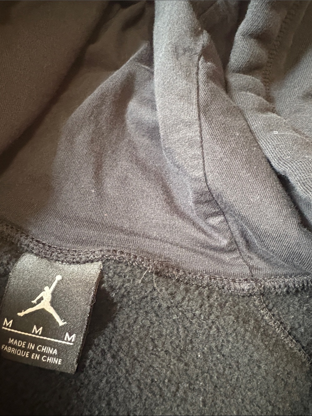 🏀Air Jordan Medium Black Red Hoodie Sweatshirt Nike Men’s - Picture 4 of 7